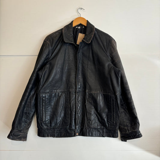 Vintage Patina Leather Jacket - L