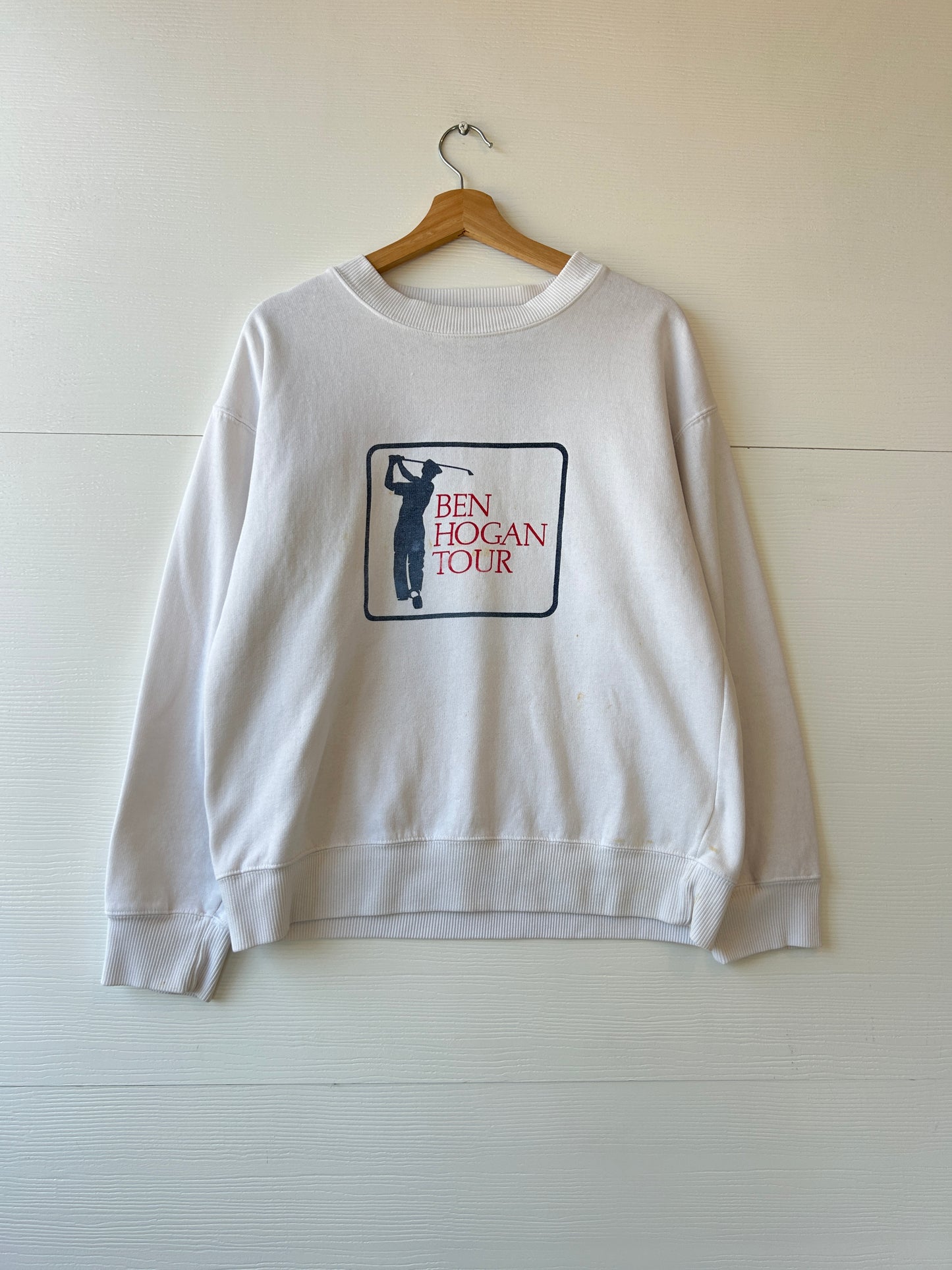 Distressed Ben Hogan tour Crewneck - M