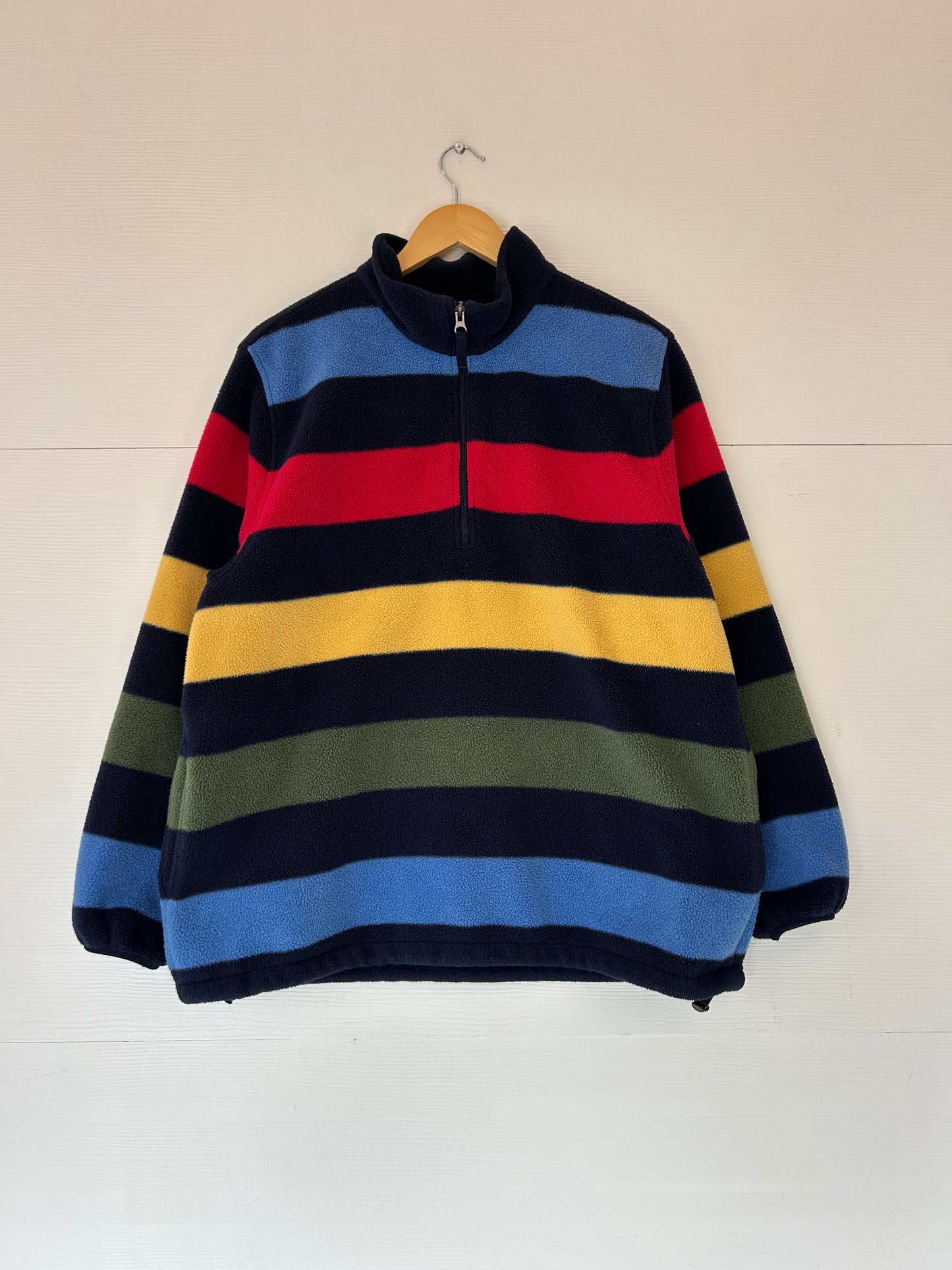 Lands end striped fleece - L