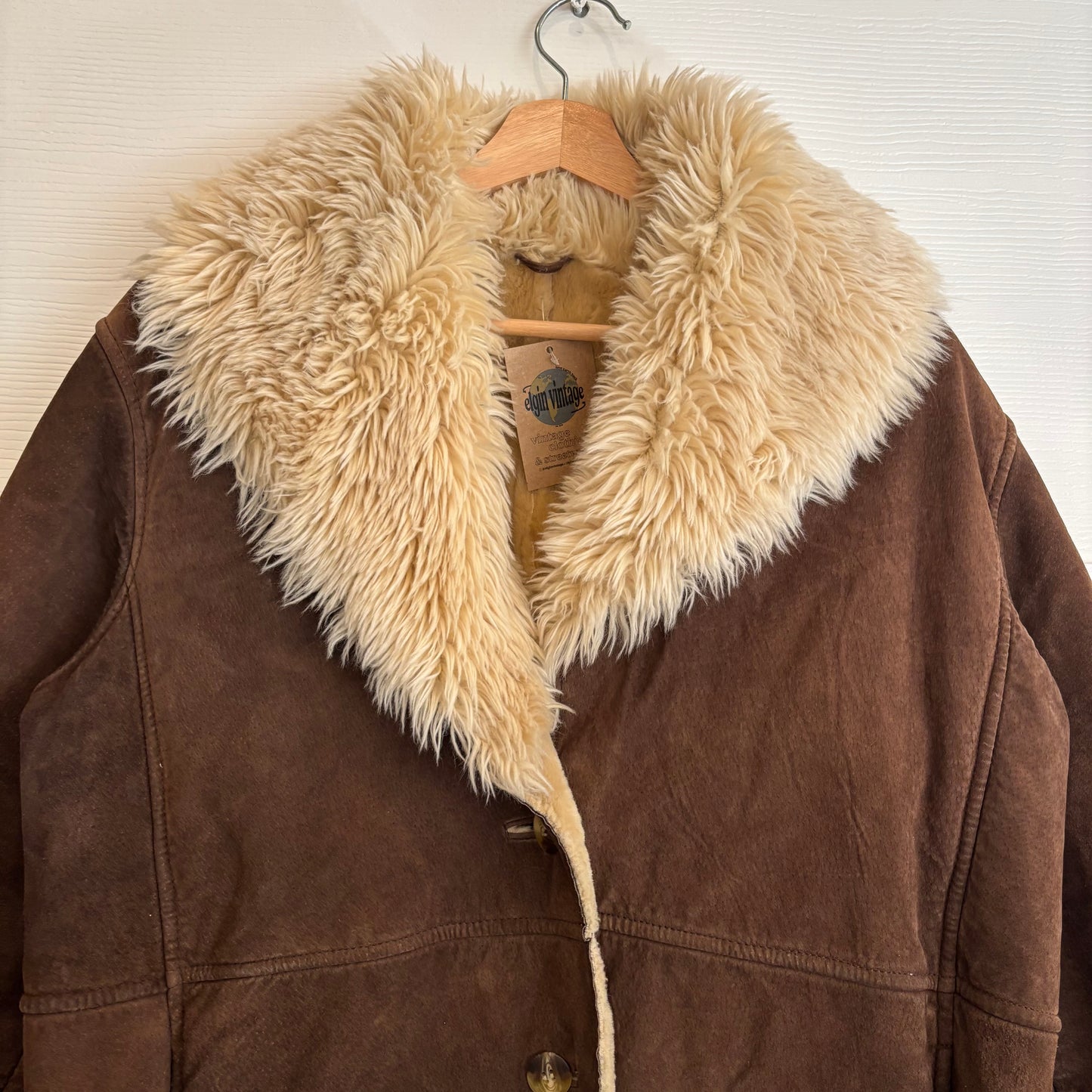 Vintage Fur Suede Leather Jacket - M