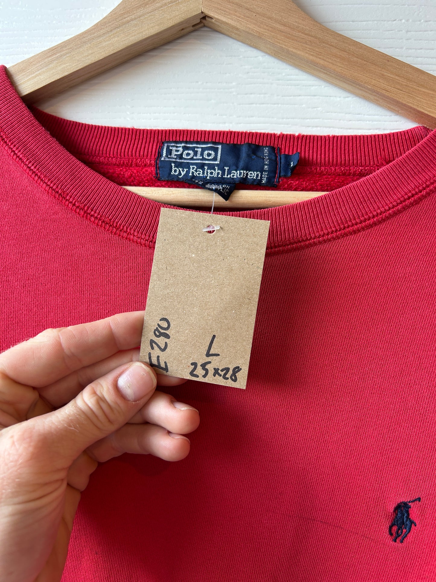 Red polo crew - L