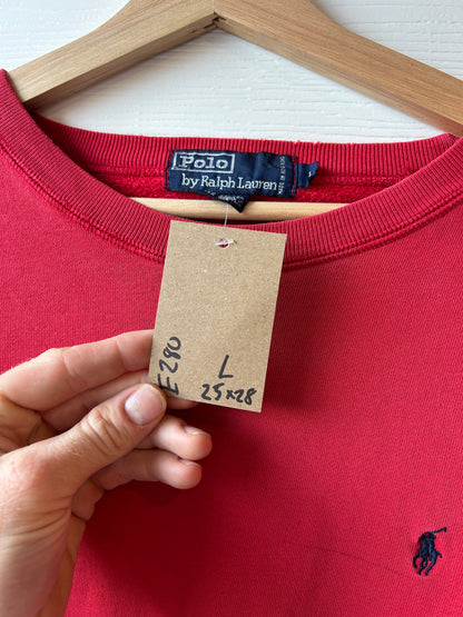 Red polo crew - L