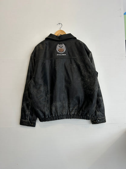 Vintage Miller Lite Harley leather jacket - XL