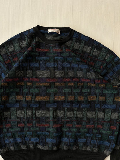 Vtg Weave Sweater