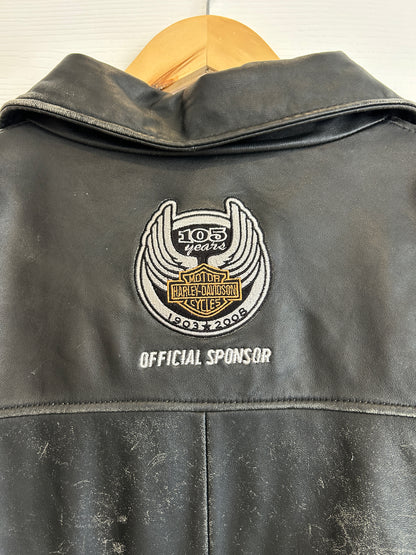 Vintage Miller Lite Harley leather jacket - XL
