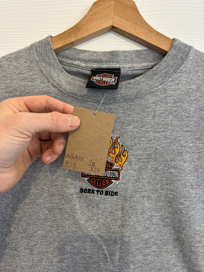 Harley embroidered baby tee - S