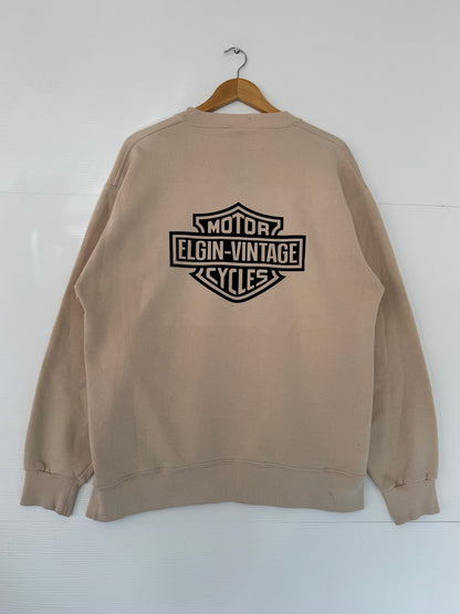beige Russell Elgin Vintage x Harley-Davidson Crewneck - Large
