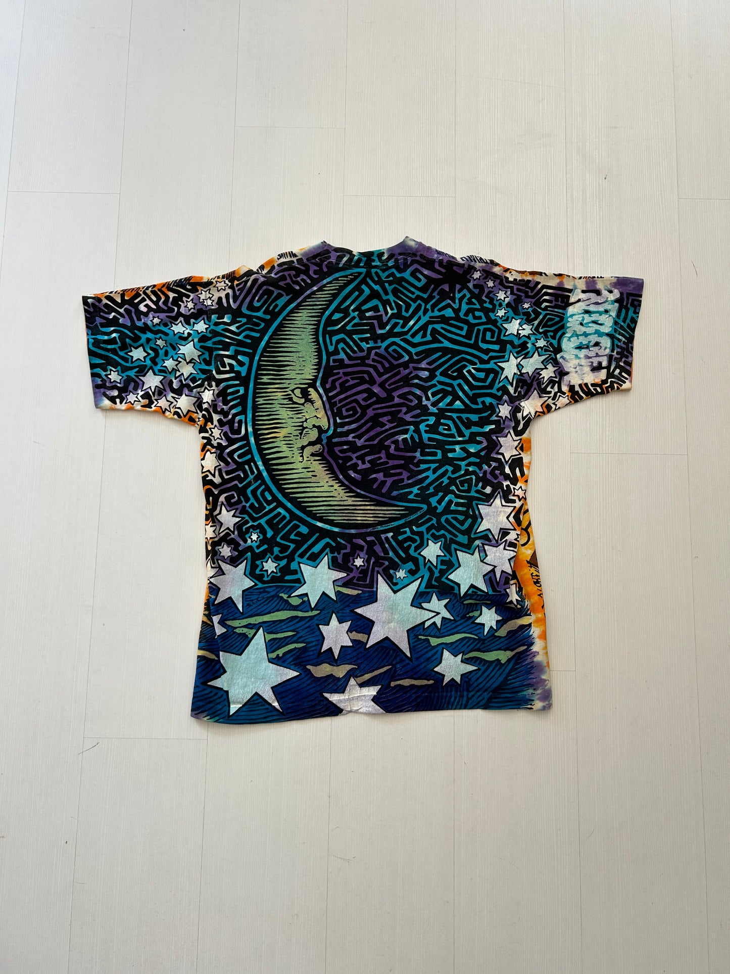 Vintage Liquid blue sun/moon tee