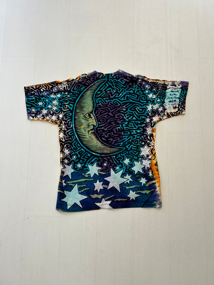 Vintage Liquid blue sun/moon tee