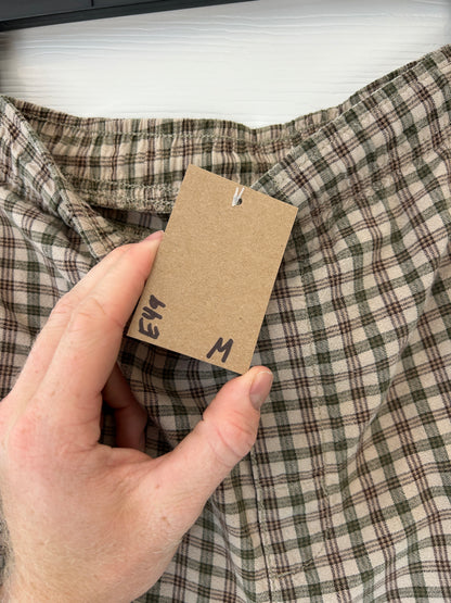 Plaid brown/green golf shorts - M