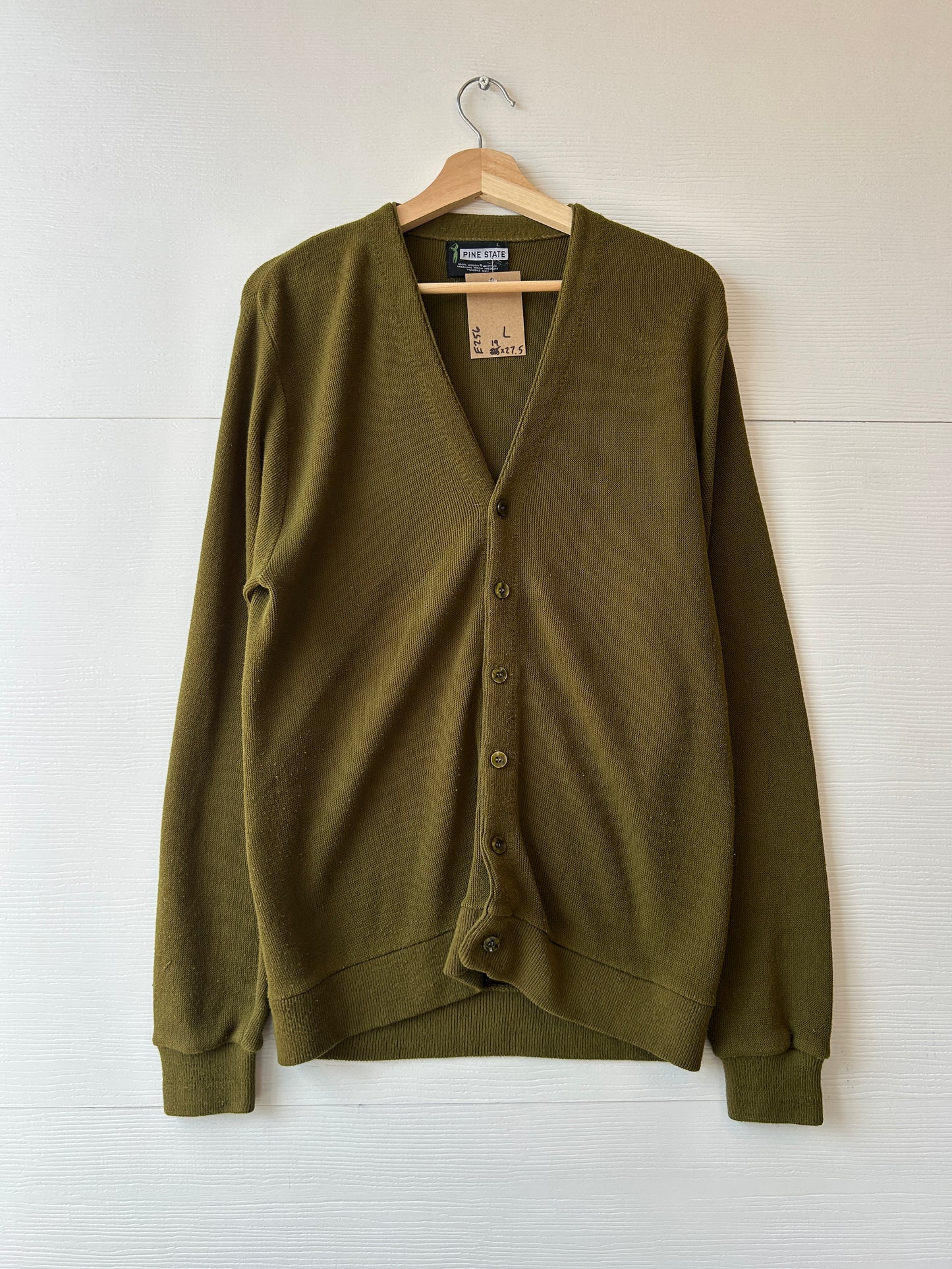 Pine state olive cardigan - L
