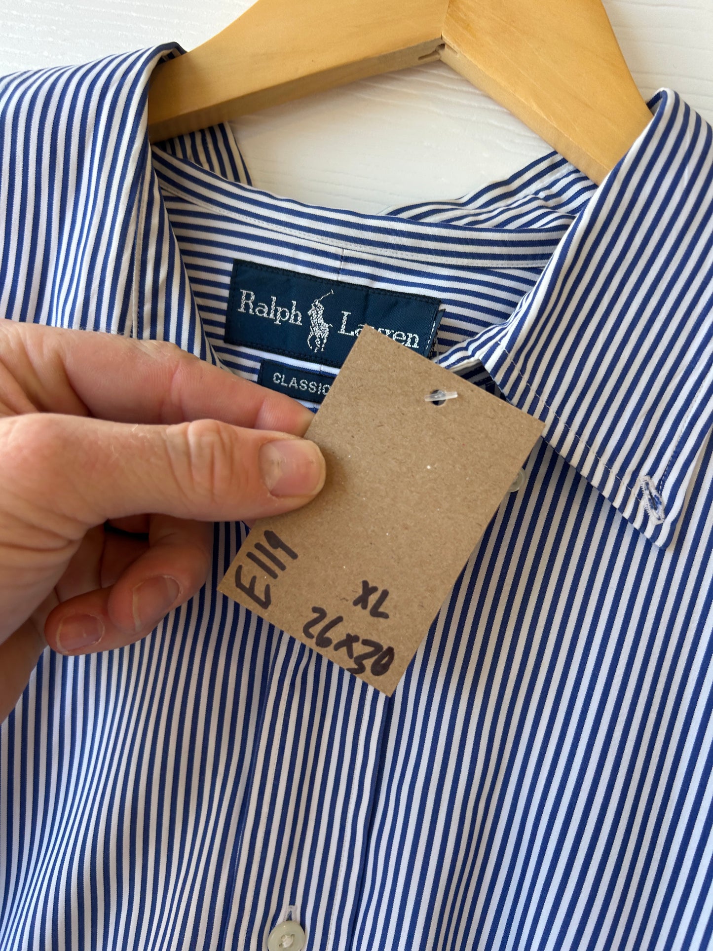 Polo pinstripe longsleeve - XL