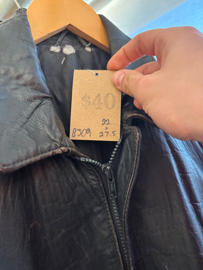 Vintage Patina Leather Jacket - L