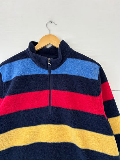 Lands end striped fleece - L