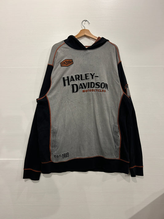 Vintage Harley embroidered Hoodie - XXL