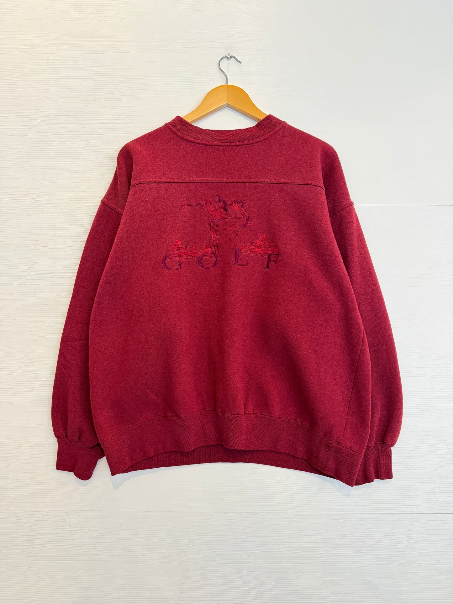 Embroidered golf crewneck - L