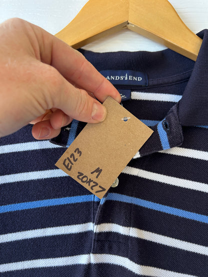 Lands end striped polo - M