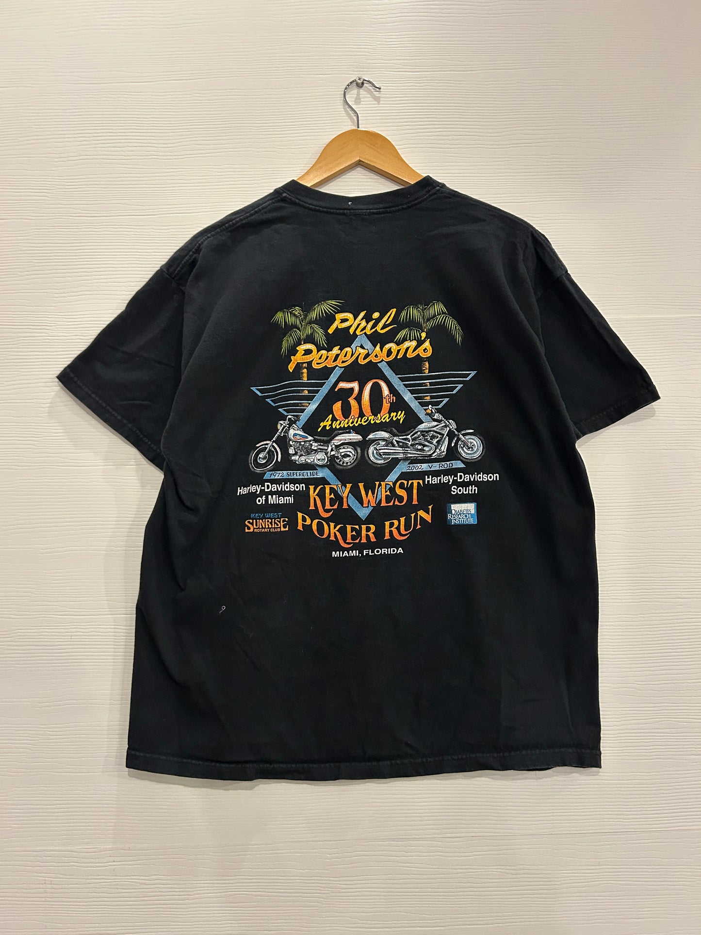 Y2K poker run Harley tee - L