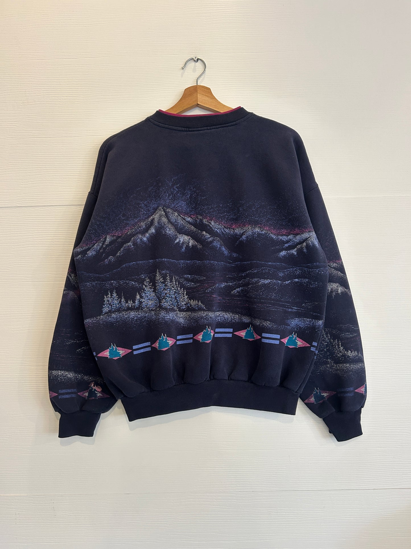 Vintage mountain AOP crewneck - M