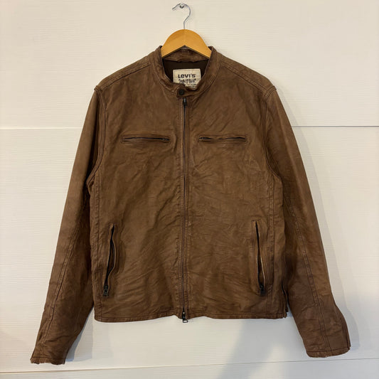 Vintage Levi’s Brown Cropped Leather Jacket - L