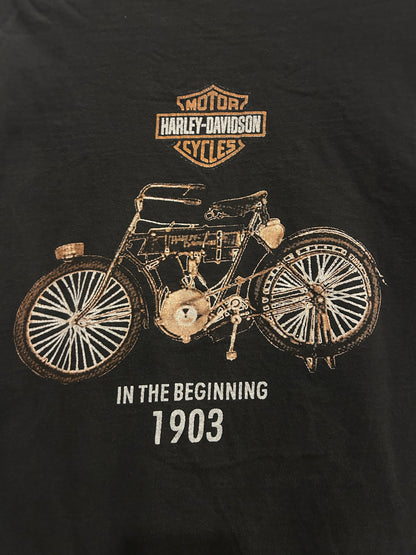 Vintage “In the Beginning” Harley tee - XL