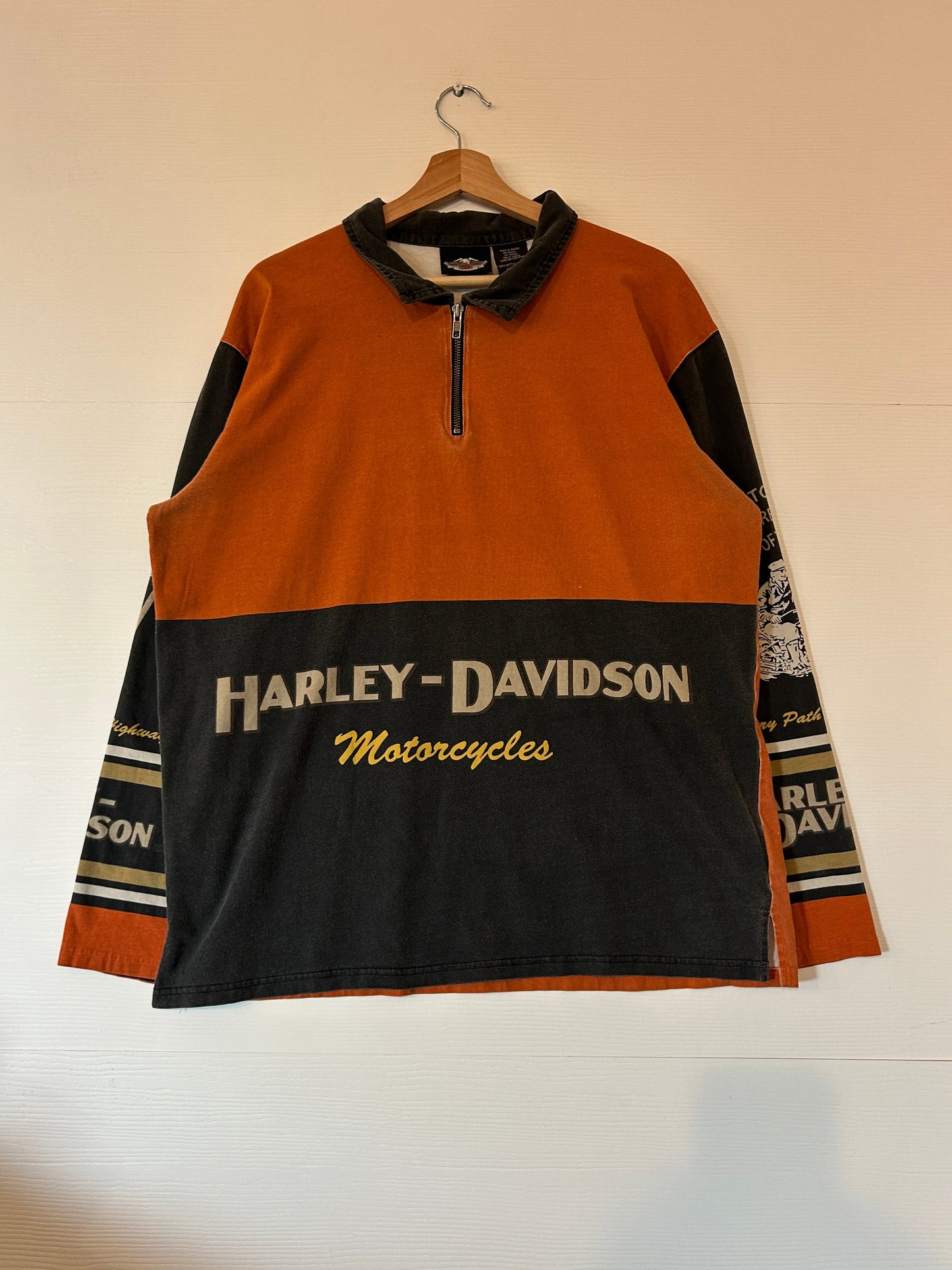 Vintage Harley Quarter zip - L