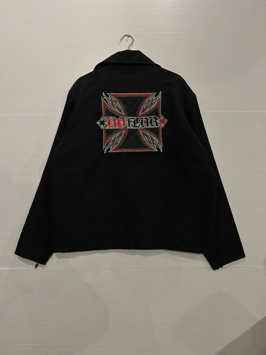 Vintage No fear cropped biker jacket