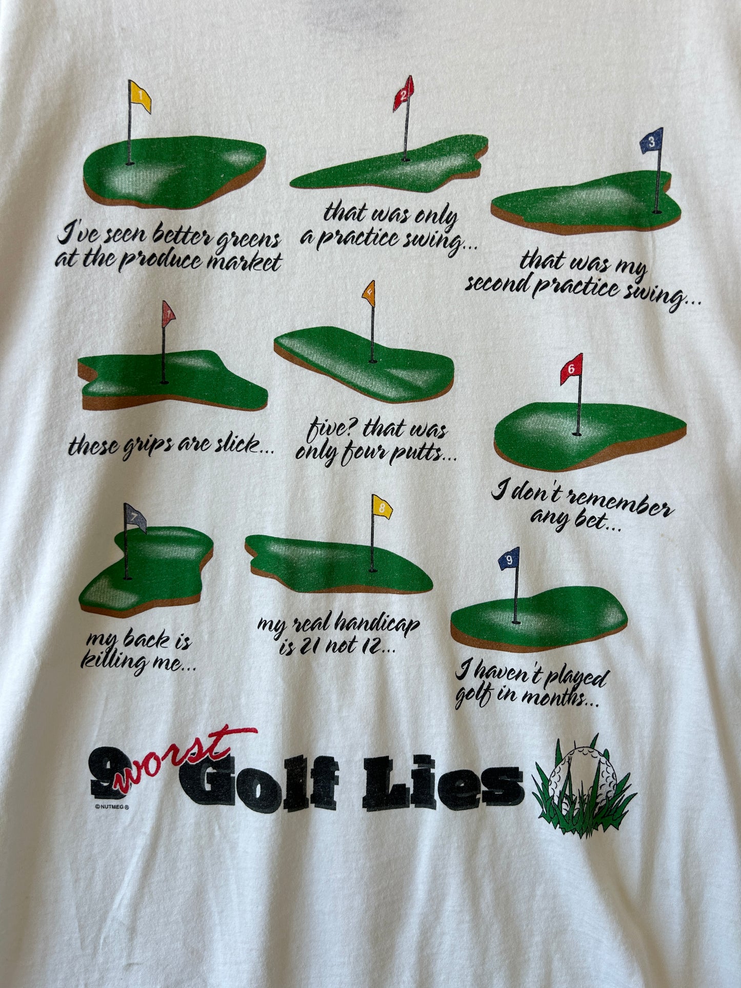 9 golf lies tee - XL