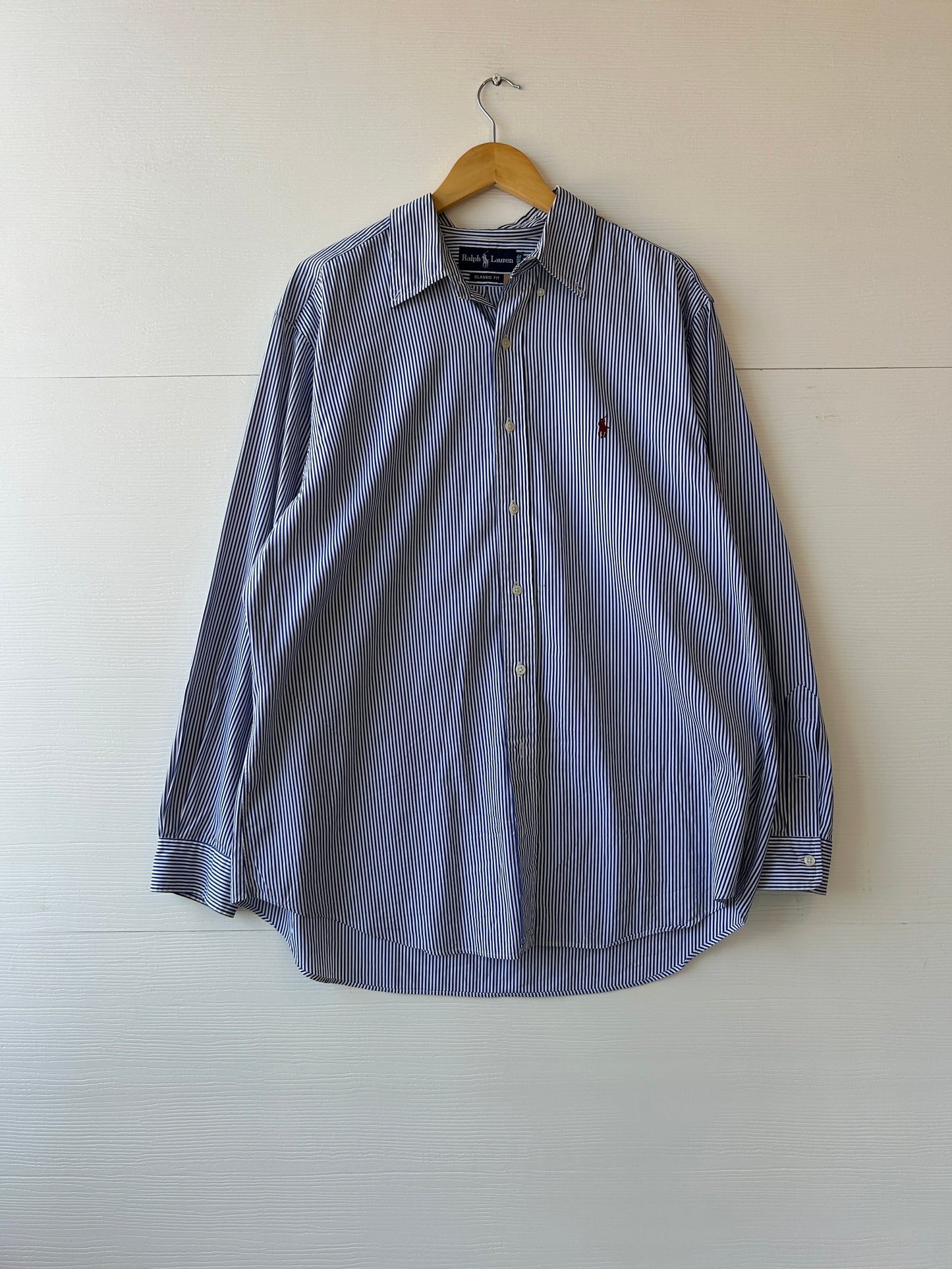 Polo pinstripe longsleeve - XL