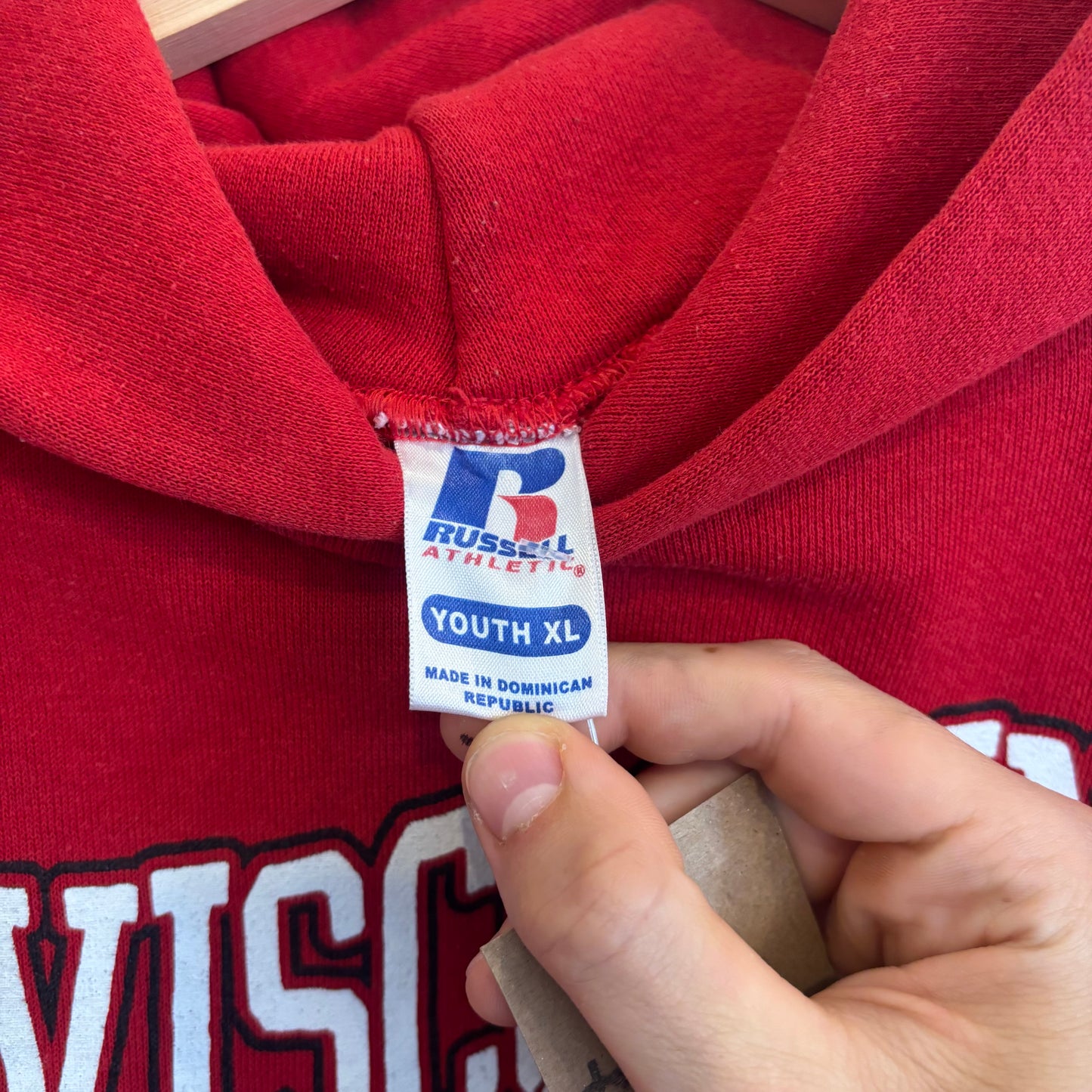Vintage Wisconsin Badgers Hoodie Youth - S