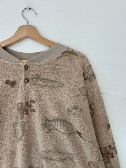 Fish All over print fleece - M
