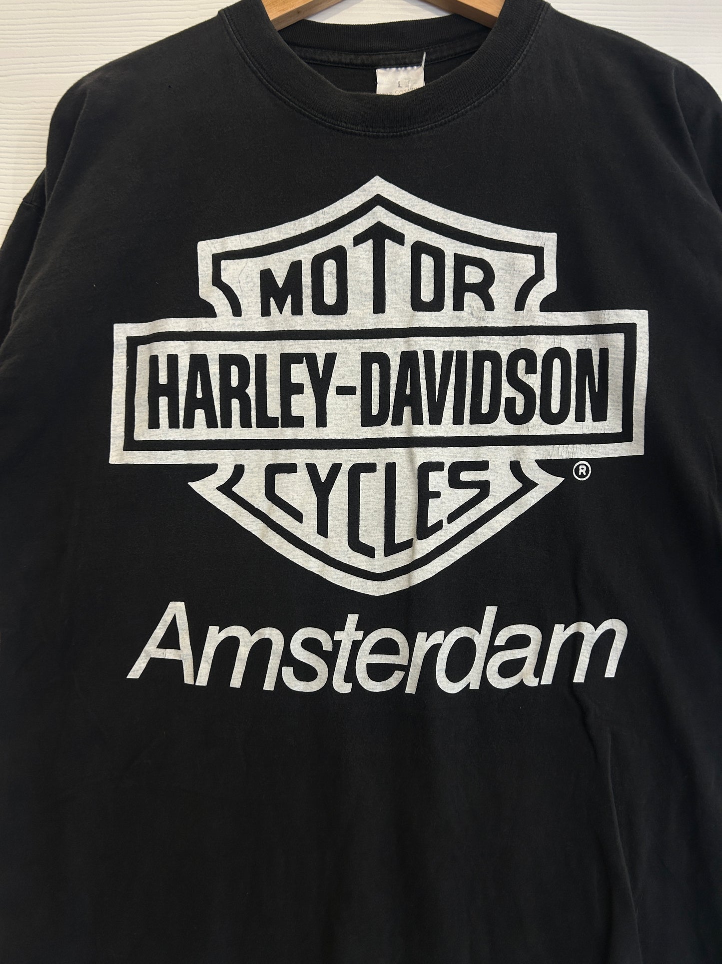 Vintage Amsterdam Harley logo tee - L