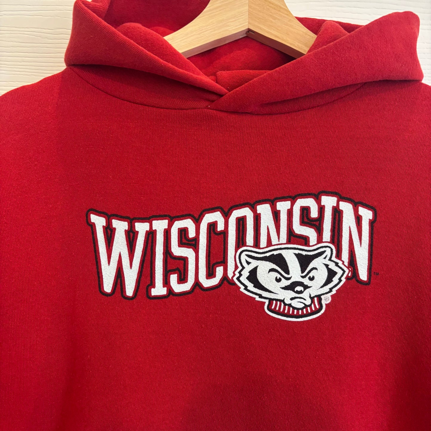 Vintage Wisconsin Badgers Hoodie Youth - S