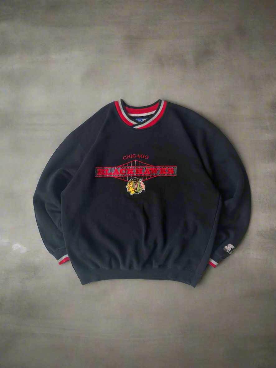 Vintage Blackhawks starter crewneck