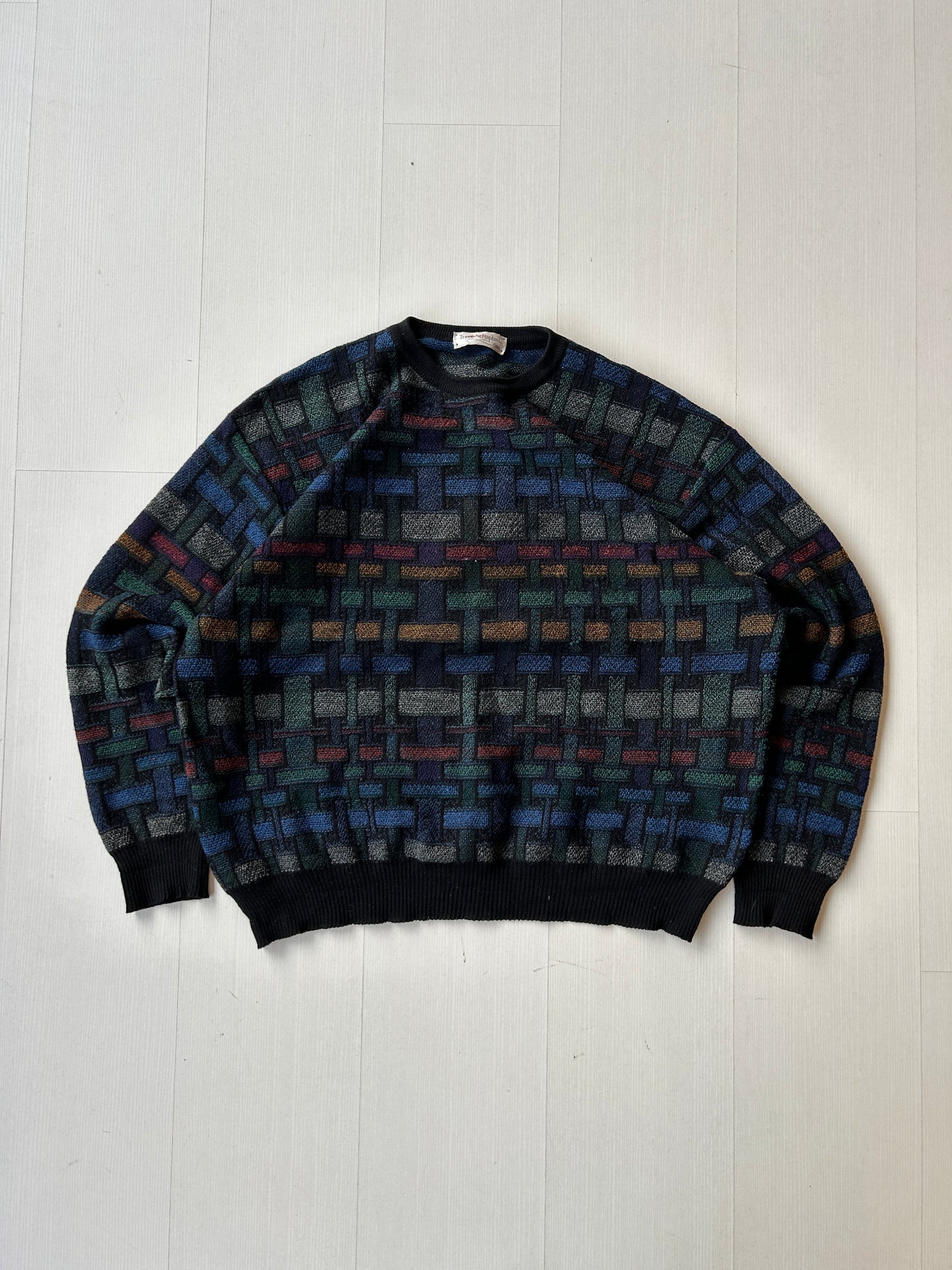 Vtg Weave Sweater