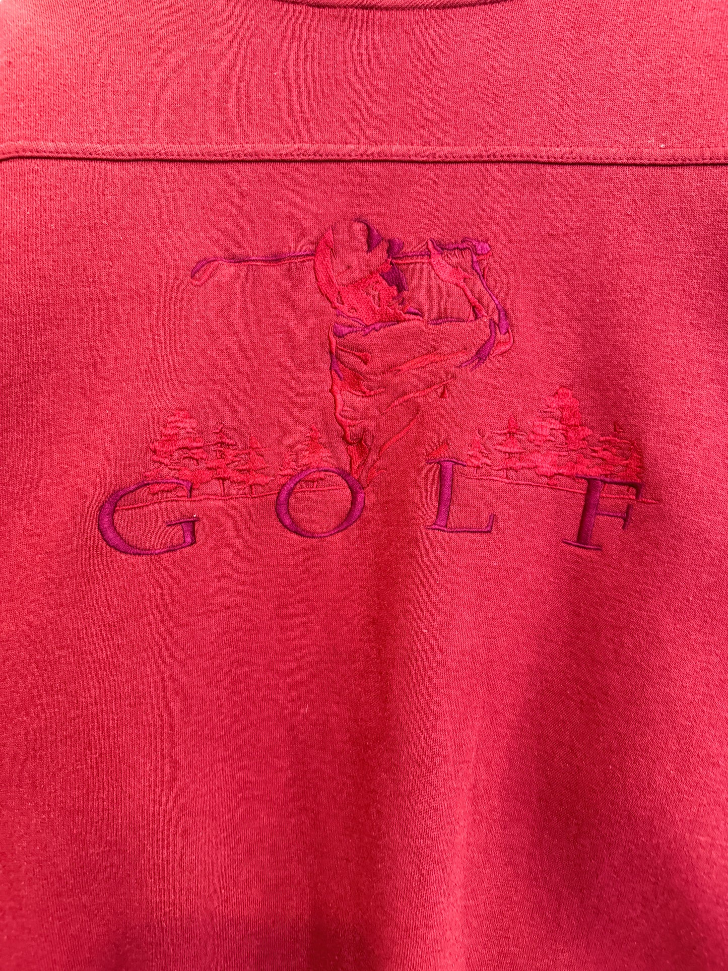 Embroidered golf crewneck - L