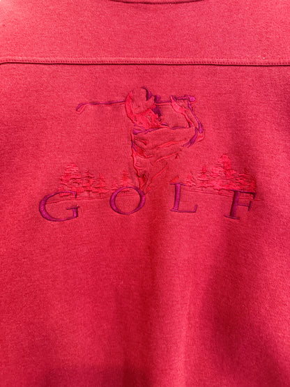 Embroidered golf crewneck - L