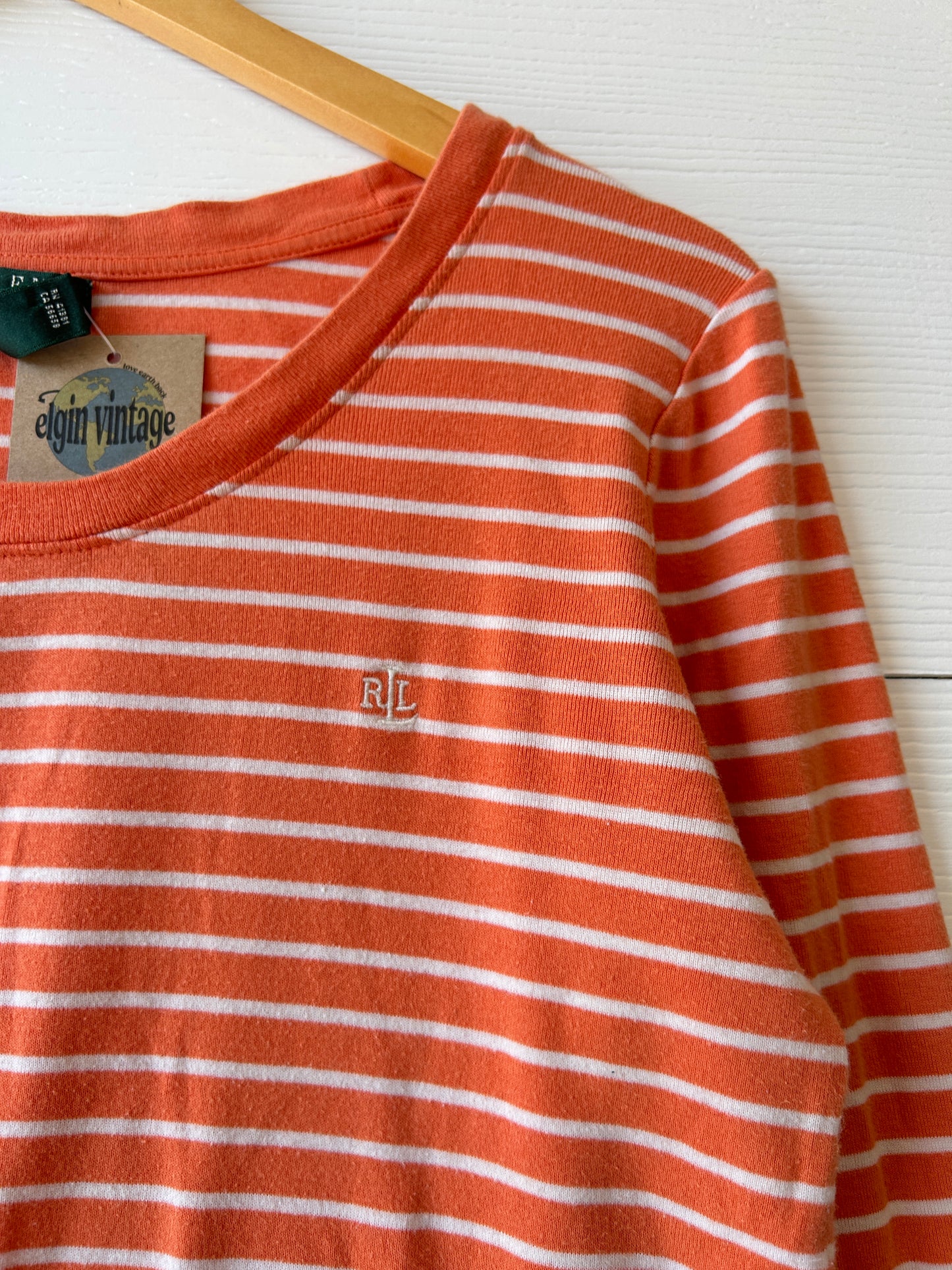 RL striped tee - L