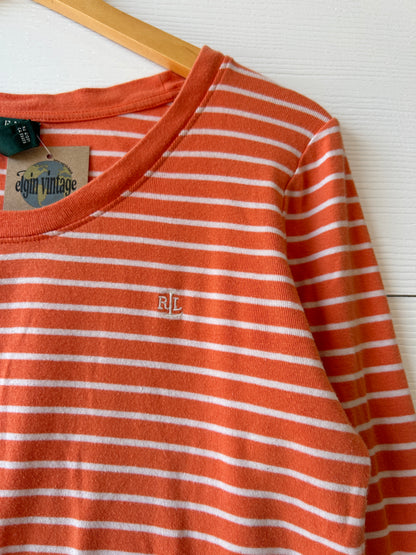 RL striped tee - L