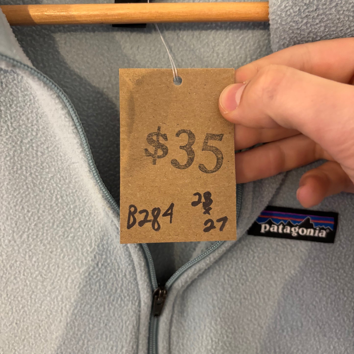 Vintage Patagonia Light Blue Quarter Zip - XL