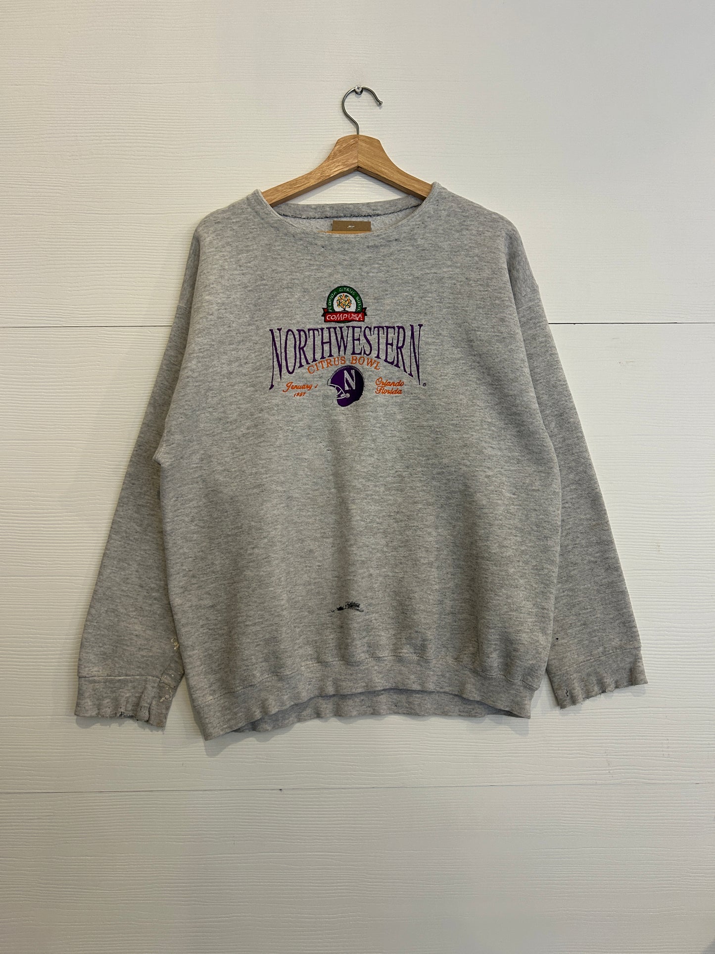 Northwestern citrus bowl crewneck - L