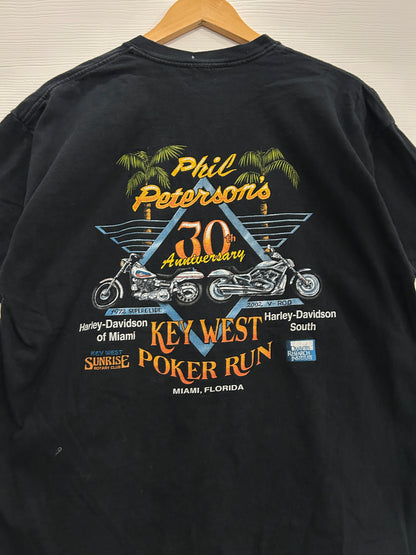 Y2K poker run Harley tee - L