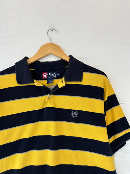 Chaps striped polo - L