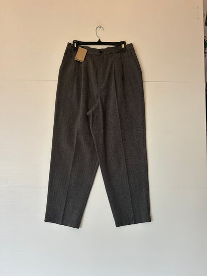 Pleated black golf pants - 32