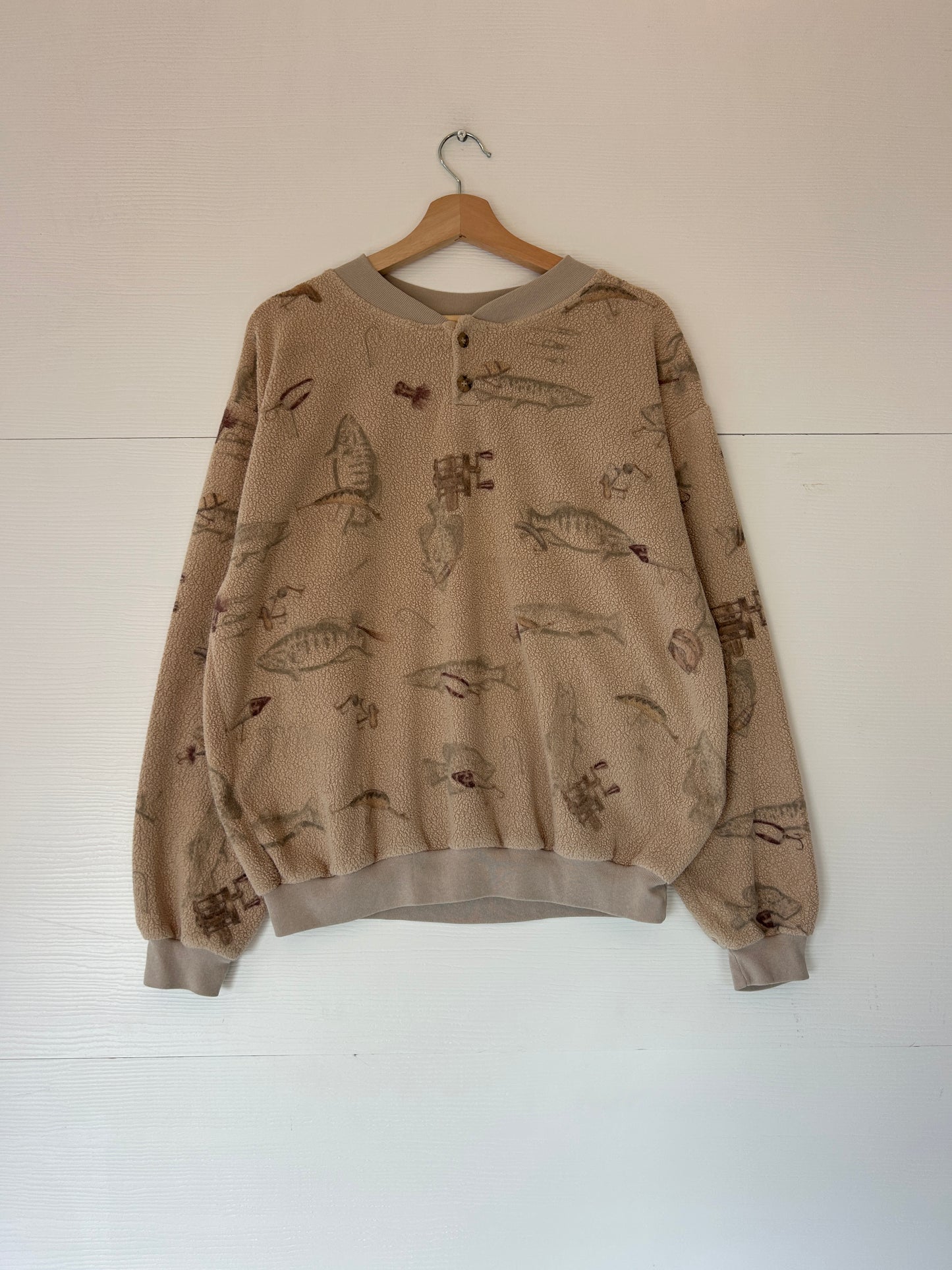 Fish All over print fleece - M