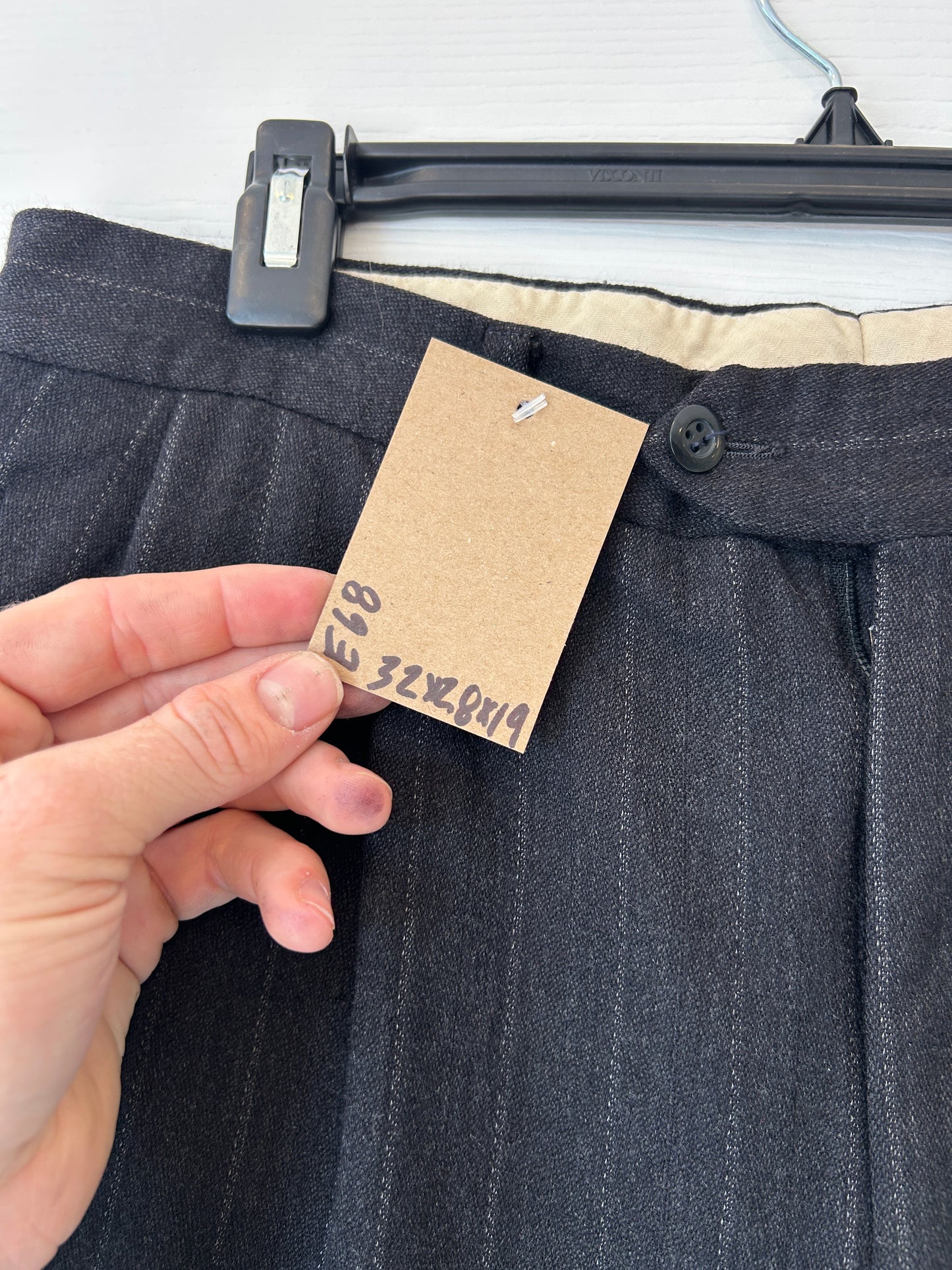 Pleated striped golf pants - 32