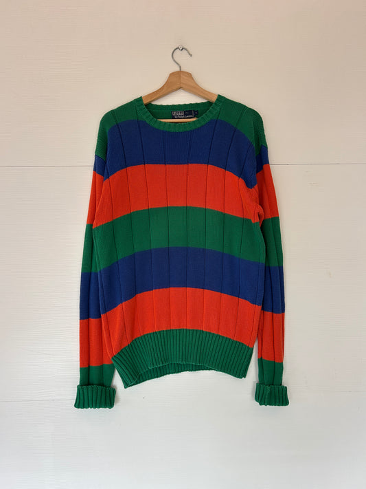 striped Ralph Lauren polo sweater - M