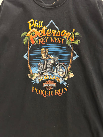 Y2K poker run Harley tee - L