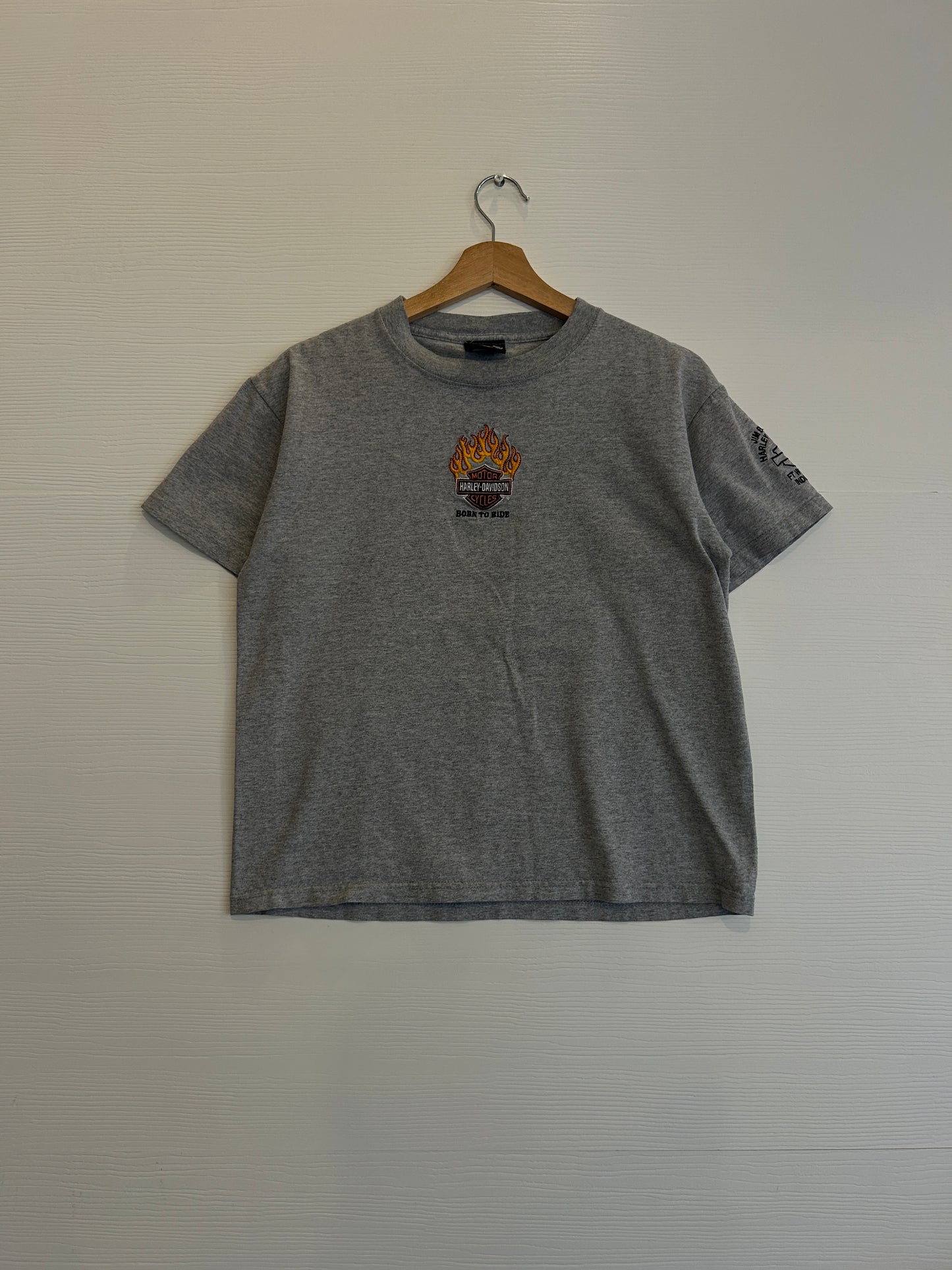 Harley embroidered baby tee - S