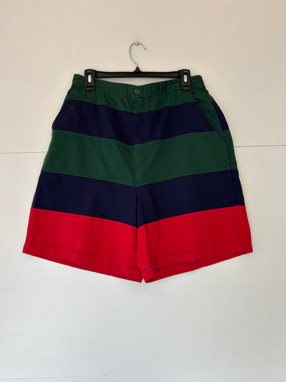 Lands end striped golf shorts - S